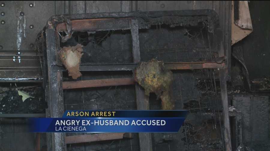 A man is accused of setting fire to his neighbor’s home because he believed the neighbor was dating his ex-wife.