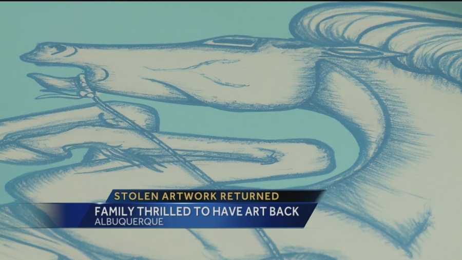Valuable artwork found in a vacant Albuquerque home is now back with the artist's family.