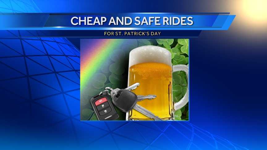 Check out free and discounted safe rides that are being offered on St. Patrick's Day.