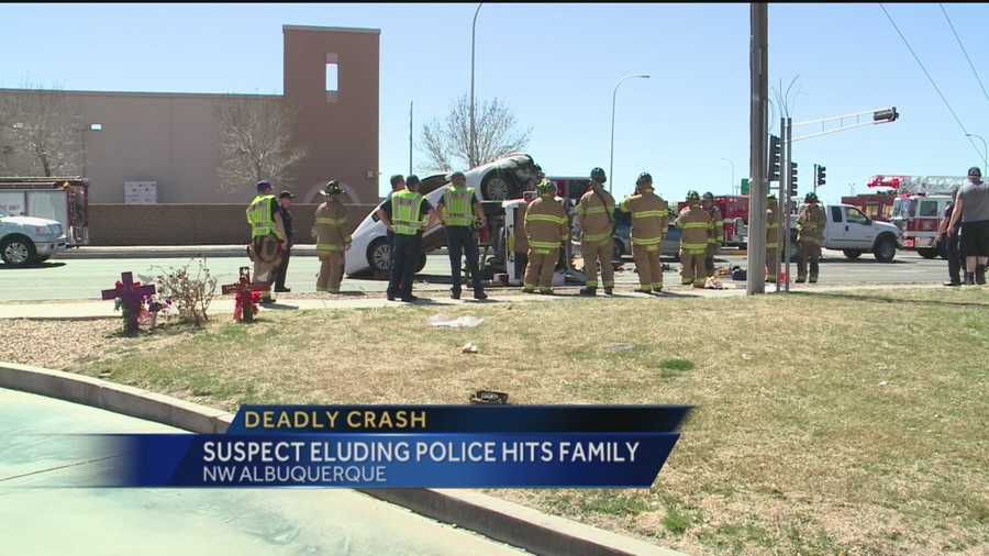 Albuquerque Police a man was drunk when he tried to escape from cops and hit a families SUV.
