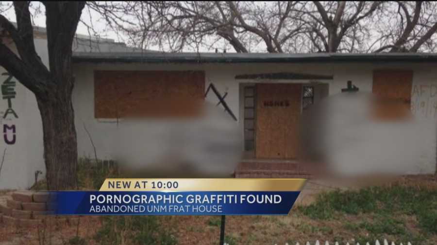 Students and neighbors were horrified to see grotesque graffiti on an abandoned building, at UNM.
