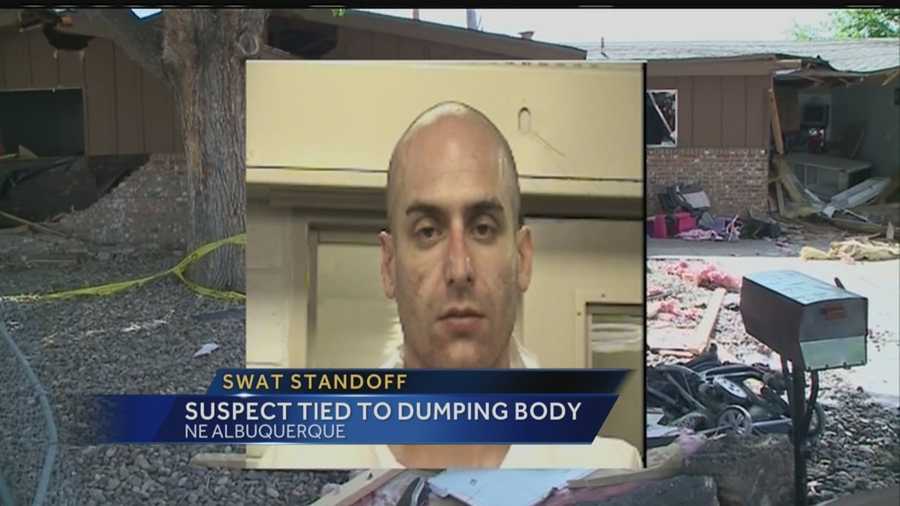 A man arrested after a 16-hour standoff is the same man accused of dumping a woman's body behind his skating rink. Reporter Sandra Ramirez has the story.