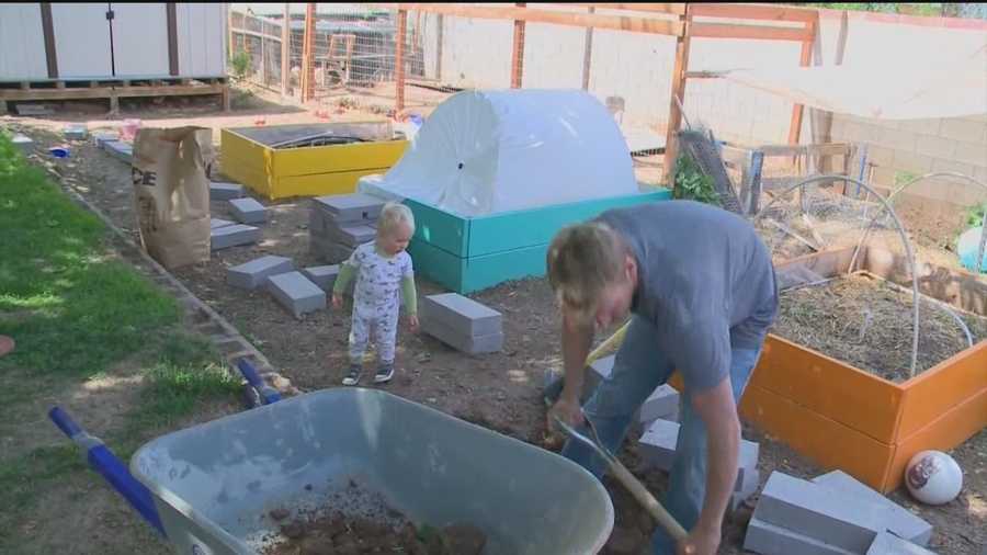 There was flooding in an Albuquerque backyard last week, and the homeowners are scrambling to avoid a repeat.