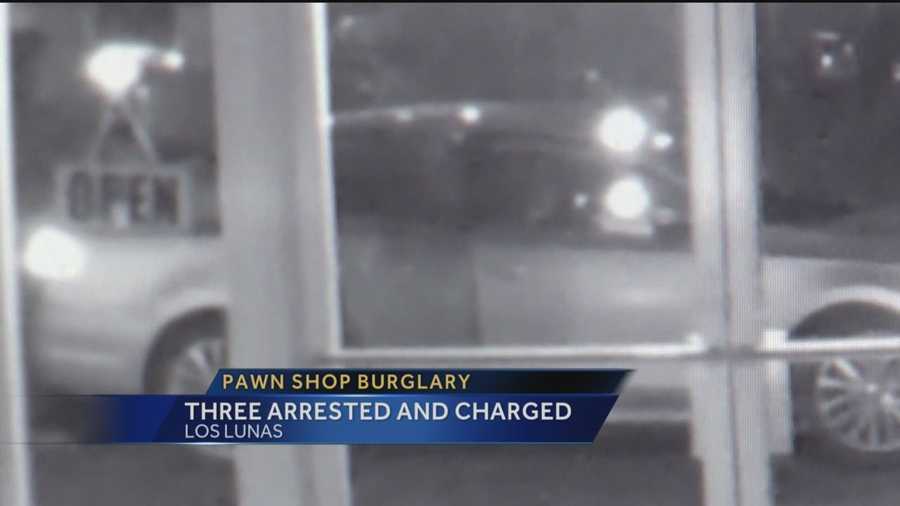 3 people are now charged for burglarizing a pawn shop in Los Lunas making off with dozens of guns and ammo.