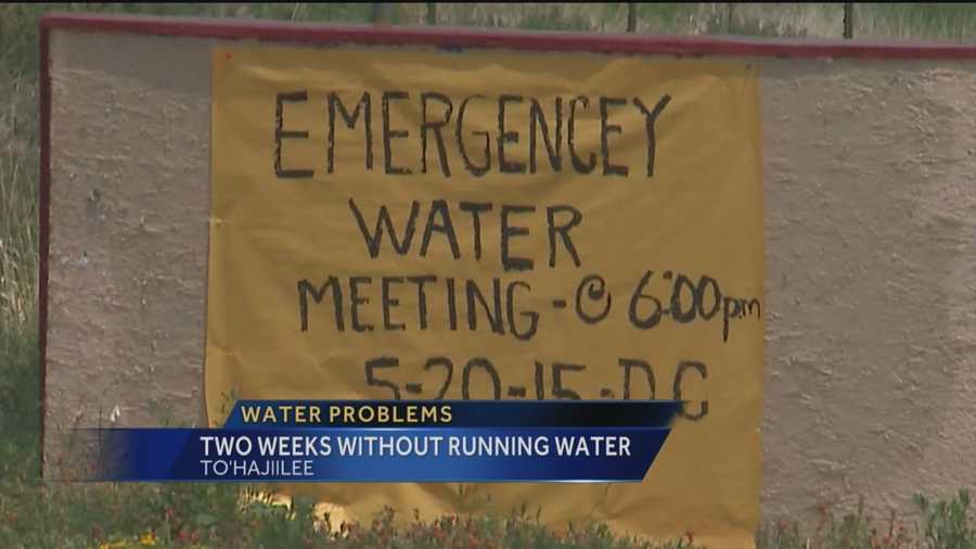 People in To'Hajiilee are going on two weeks without water. Reporter Sandra Ramirez has the story.