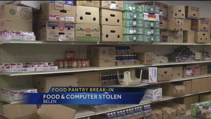 Someone broke into a food pantry in Belen and got away with valuable items.