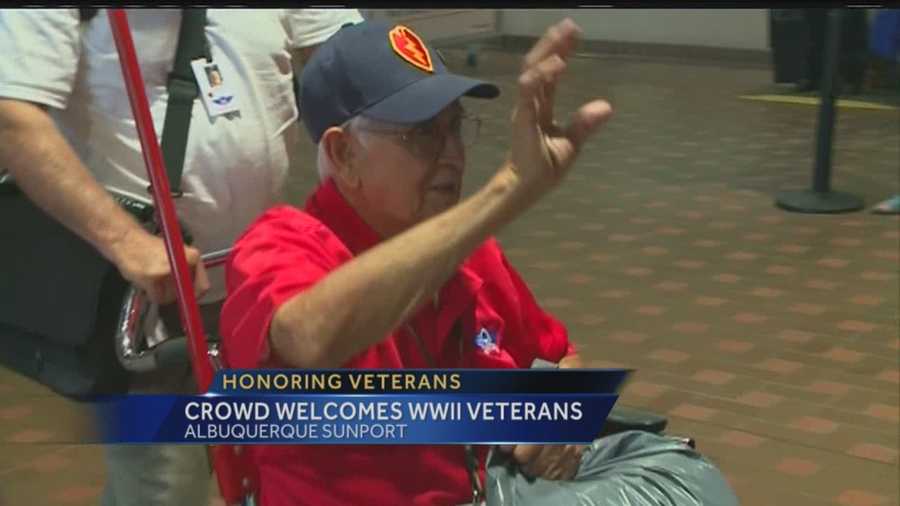 After a whirl-wind weekend in our nation's capital, dozens of World War II veterans received a big welcome home Friday.
