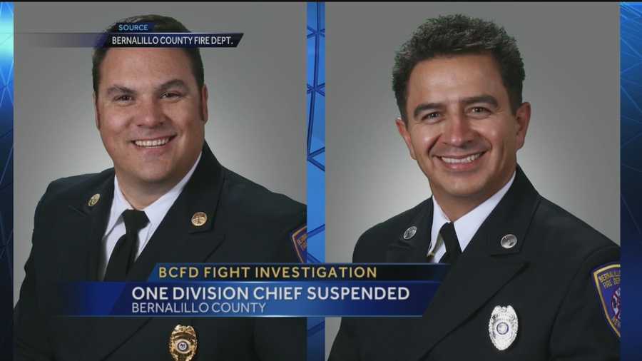 After getting into a shoving match at work, two division chiefs were disciplined.
