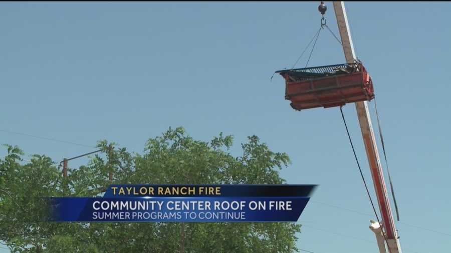 The Taylor Ranch Community Center is back open after a section of its roof caught fire.