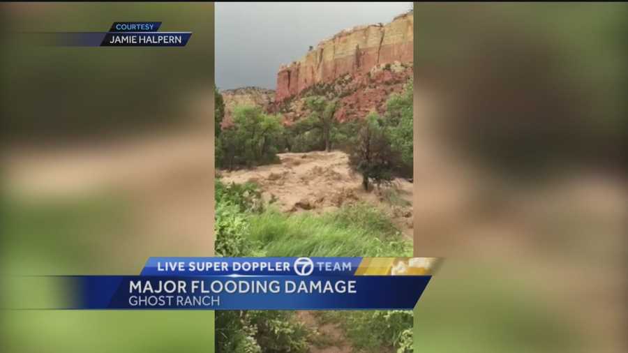 Heavy rain wiped out part of a well-known New Mexico retreat and education center, a place where world-renowned artist Georgia O'Keeffe spent a lot of time painting.