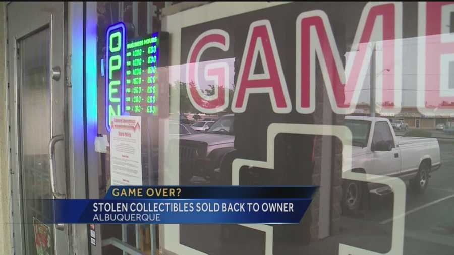 An Albuquerque video game store owner found himself in a wild set of circumstances after rare video game collectibles were stolen from his mailbox, then sold back to him at his store.