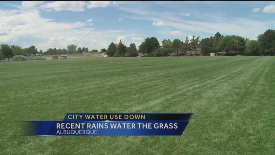 Recent rain has helped the city of Albuquerque cut down on its water use.