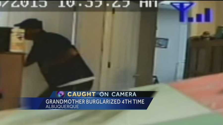 An Albuquerque grandmother has been burglarized four times in the past year, but this time she caught the thief on camera.
