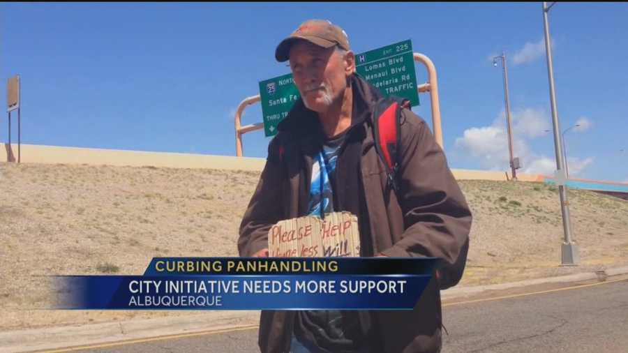 Panhandlers remain a common sight at busy intersections in Albuquerque, though Mayor Richard Berry says he's not discouraged.