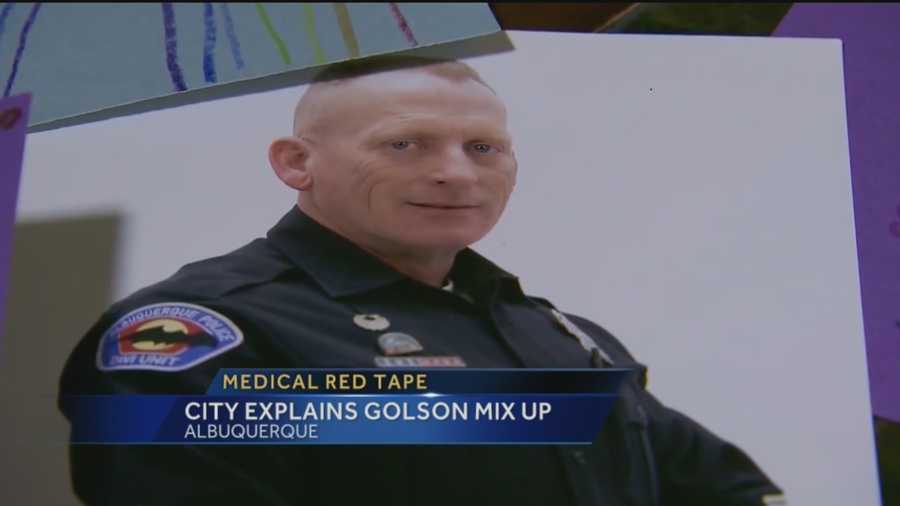 Albuquerque officer Lou Golson was shot several times during a DWI traffic stop in January.  We've learned he returned to light duty today but a few weeks ago he told us recovery had slowed down because the city denied paying for an MRI.
