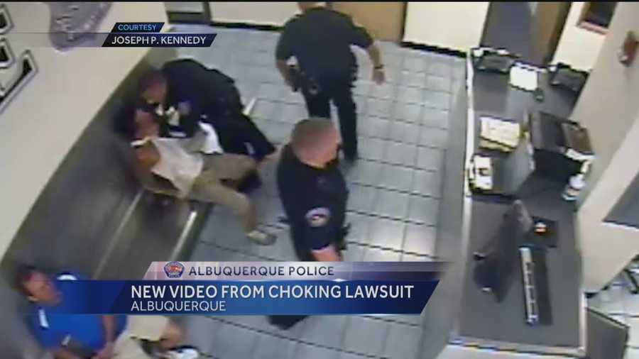 New video appears to show Albuquerque Police chocking a man after he was arrested.