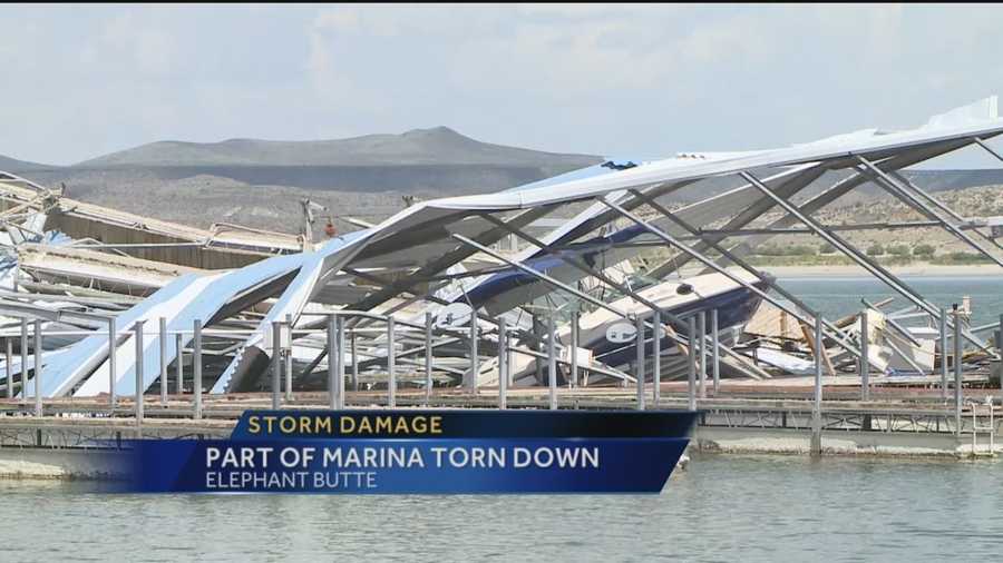 The small, calm town of Elephant Butte was shaken up when a storm took down part of the Marina Del Sur this week.