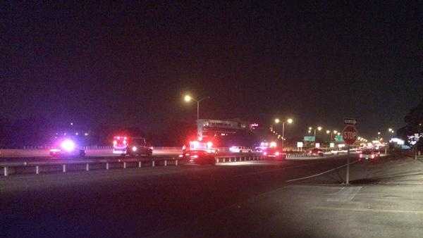 A photo of Sunday night's Interstate 25 closure.