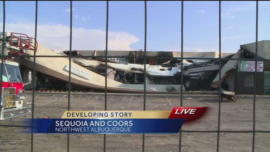 At least two businesses were destroyed after flames rip through a northwest Albuquerque strip mall.