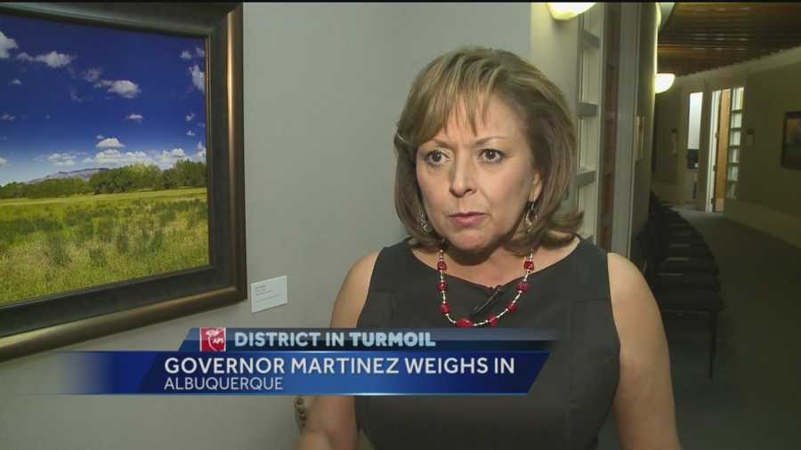 Gov. Susana Martinez believes Albuquerque Public Schools should not have given a former superintendent a buyout.