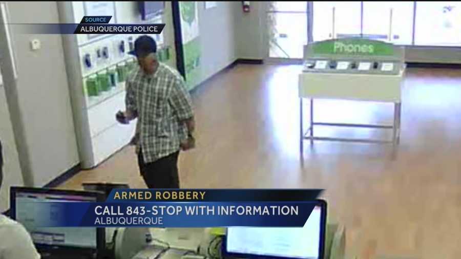 A man was caught on camera holding up an Albuquerque cellphone store on Wednesday, and investigators need help identifying him.