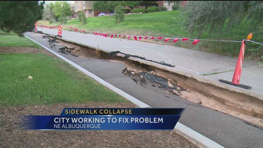 A popular running path in Northeast Albuquerque is sinking into the ground.