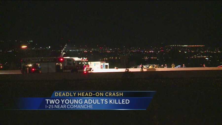 Police said two people are dead after a man driving way too fast in the wrong direction slammed into another car on Interstate 25.