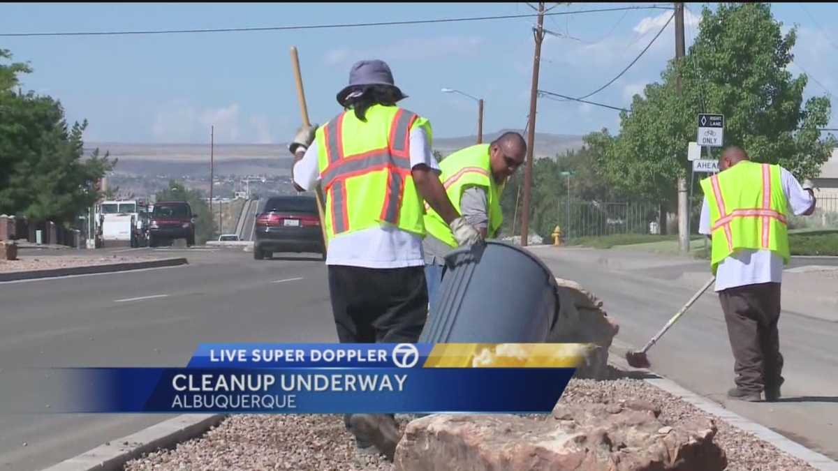 Cleanup underway after storms hit Albuquerque