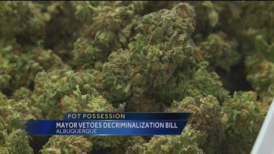 Albuquerque Mayor Richard Berry vetoed a resolution that would have decriminalized small amounts of marijuana.