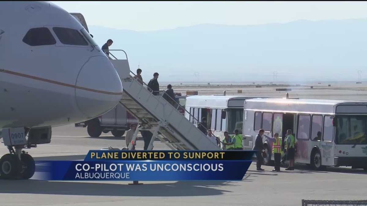 Flight diverted to ABQ after co-pilot passes out