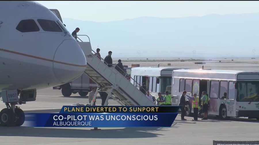 A United Airlines flight was diverted to the Albuquerque International Sunport Tuesday morning after the plane's first officer lost consciousness.
