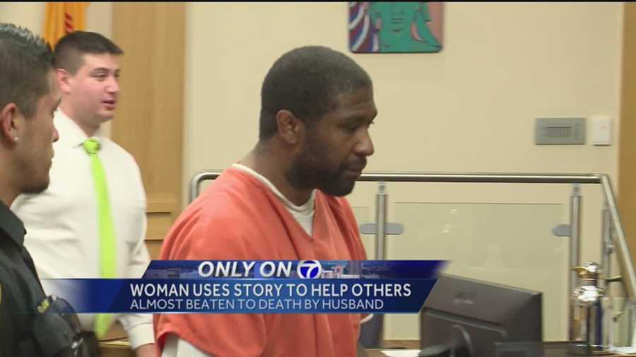 An MMA fighter accused of nearly beating his wife to death in front of her children was in court Thursday.