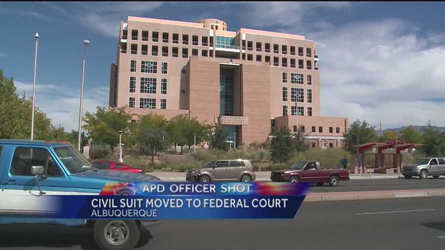 An Albuquerque police officer nearly killed by his own lieutenant is suing.