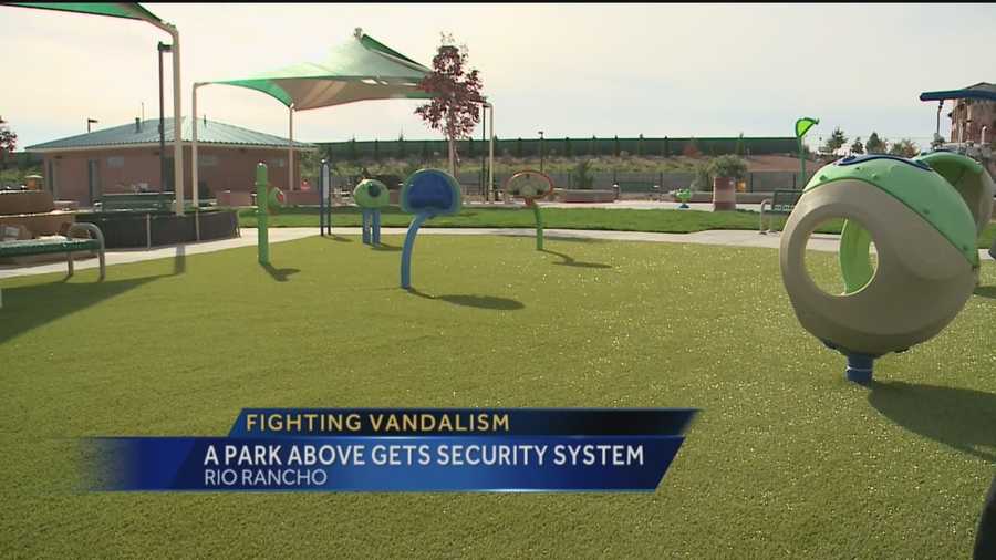 A long-awaited park in Rio Rancho is closer to being finished, one of the latest things to be installed is a high-tech security system.