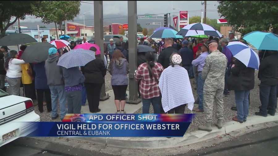 Officer Daniel Webster was transported to an Albuquerque funeral home Friday.