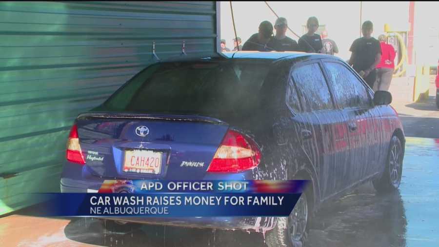 Many people in Albuquerque want to help the family of fallen APD Officer Webster. First responders from all over the metro pitched in at a car war to help raise money for his family.