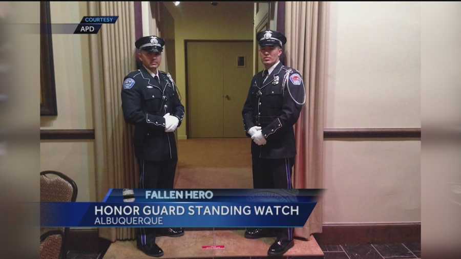 While loved ones prepare to say goodbye tomorrow an honor guard will be standing watch over Officer Dan Webster into the night.