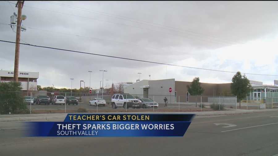 One Albuquerque teacher says his car was stolen right from the parking lot during class.