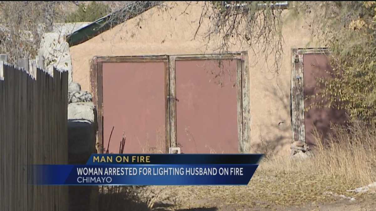 Woman lights husband on fire, police say