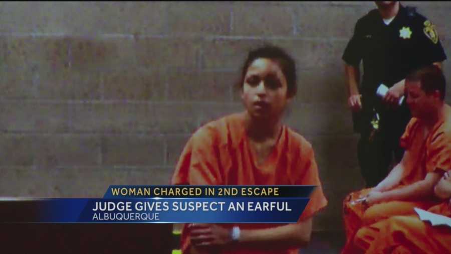 A metro court judge made sure Melissa Dominguez didn't get a chance to slip away again anytime soon.