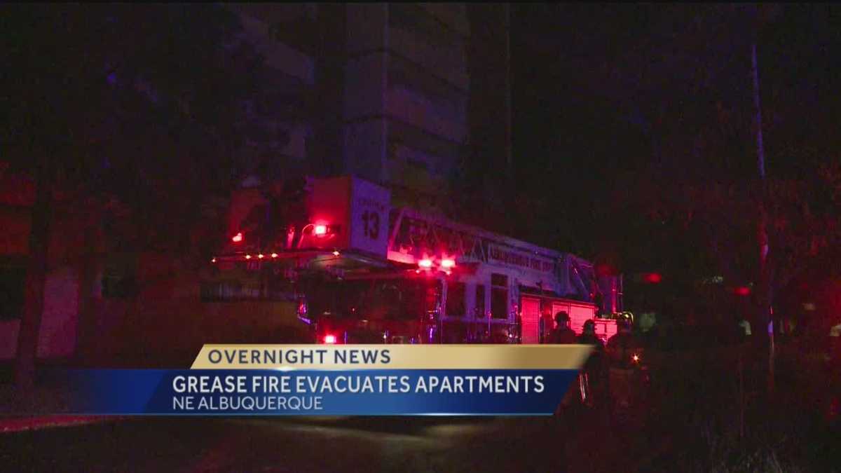 Grease fire forces apartment evacuation