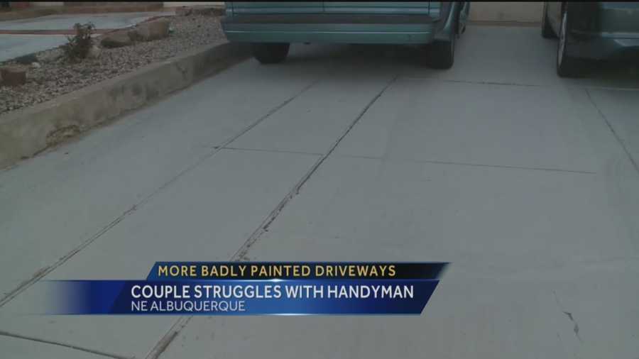 A rouge handyman is doing work on his neighbors' driveways they never asked for.