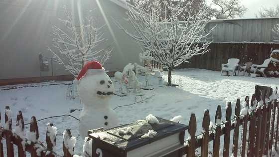 A snowman morning.
