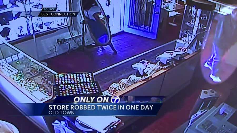 Best Connection Jewelry is picking up the pieces Monday after being robbed two times in one day.