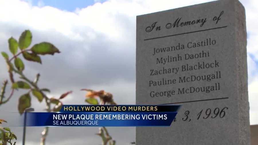 It's one of Albuquerque's most shocking crimes, robbers shot and killed three people working at Hollywood Video. A plaque to remember the victims was put up but went missing. Now a new plaque stands to remember the victims.
