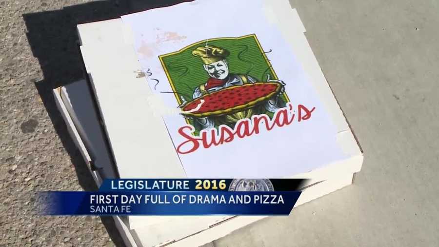 For many, the first thing they saw on the first day of this year's legislative session was a pizza party.