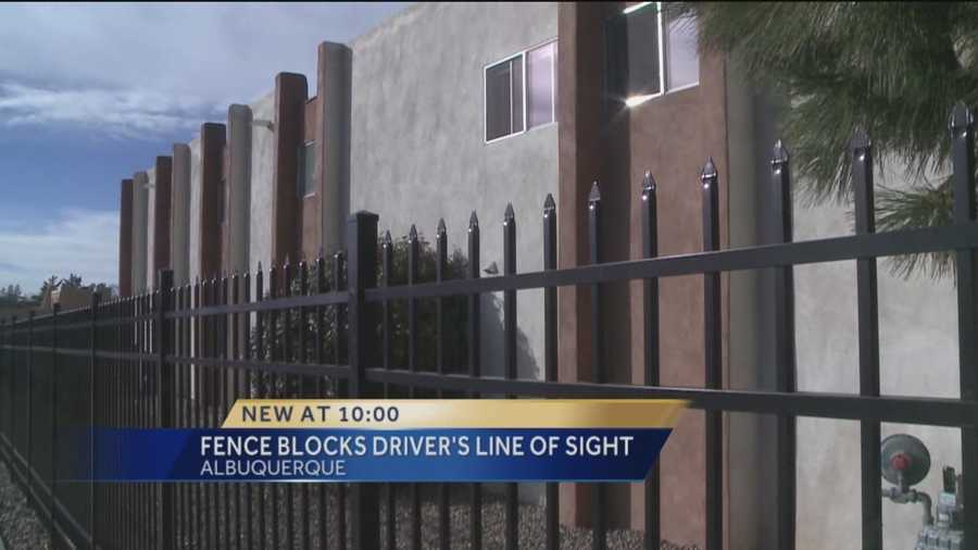 A fence in northeast Albuquerque is giving drivers a headache, as many say they can't see around it and it puts others in danger.