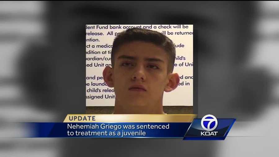 Nehemiah Griego, convicted of murdering his family, will be sentenced as a juvenile.