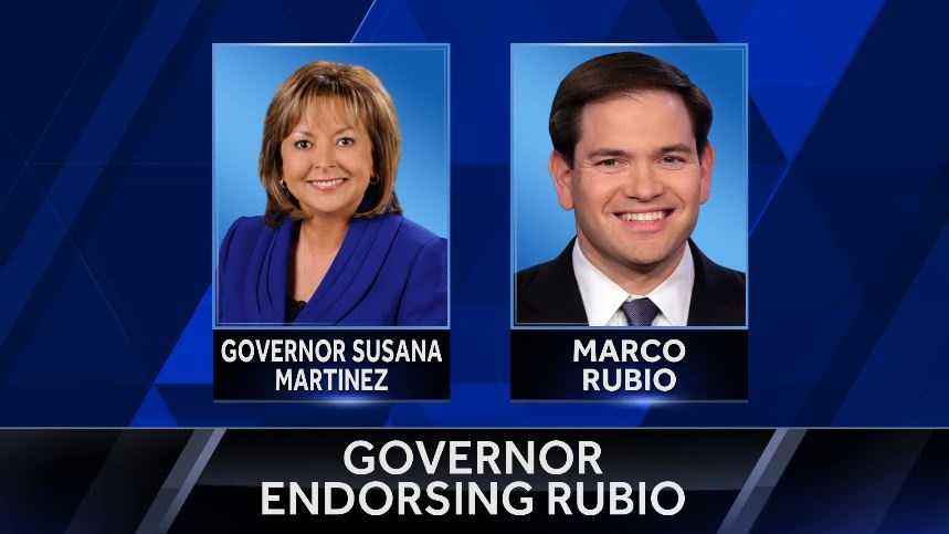 New Mexico Governor Susana Martinez has announced she's endorsing republican Florida senator Marco Rubio for President.