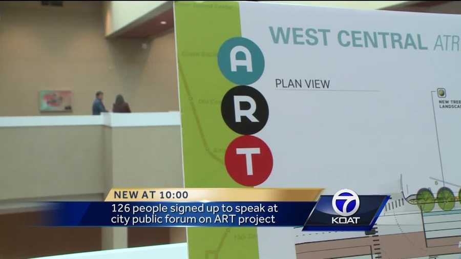 Both supporters and opponents of Albuquerque's proposed rapid transit project filled the Kiva Auditorium on Tuesday night, as city leaders answered questions from the public.